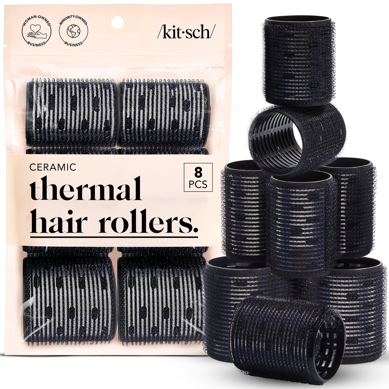 Ceramic thermal hair rollers
